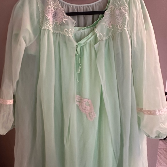 Vintage 50s/60s Mint Green Women's Pajama Set - Picture 3 of 12
